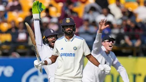 AP.Ashwini Bhatia : Devdutt Padikkal looks on as England players appeal on day 2 of the fifth Test match in Dharamsala.