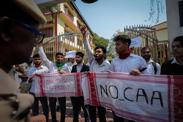 Protest After MHA Notified CAA Rules - Photo: AP/Anupam Nath