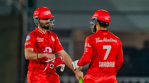Team Islamabad United in action for the Pakistan Super League 2024 match against Karachi Kings on March 7, Thursday. 