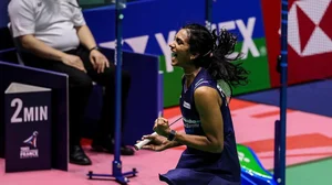 Photo: X/ @Pvsindhu1 : PV Sindhu managed a gritty 18-21 21-14 21-19 win against world number 33 Goh Jin Wei from Malaysia.