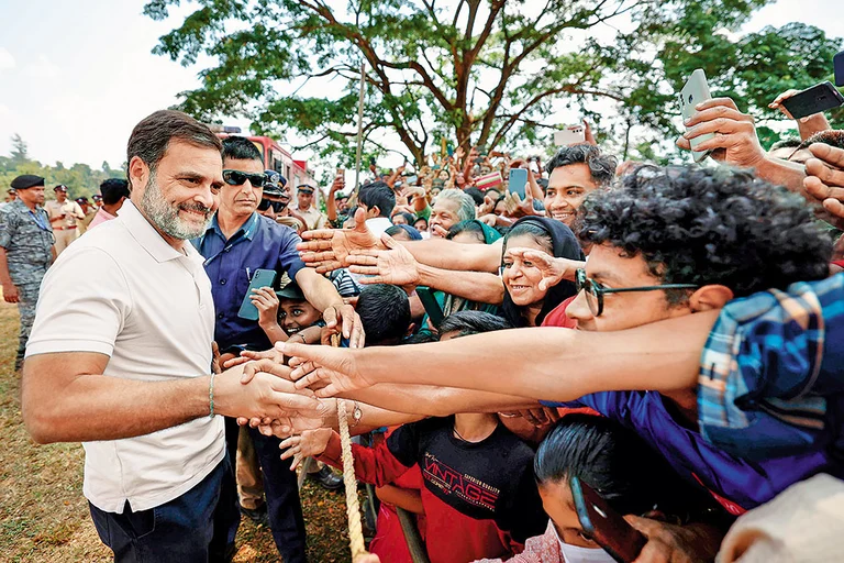 Southern Comfort?: Rahul Gandhi with his supporters before filing his nomination on April 3 - Photo: PTI