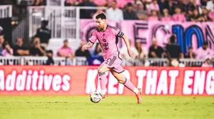 X | Inter Miami FC : Lionel Messi in action for Inter Miami's Concacaf Champions Cup 2024 match. 