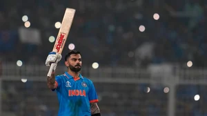 File/AP : Virat Kohli scored his 50th ODI century during the 2023 ODI World Cup semi-final against New Zealand at the Wankhede Stadium in Mumbai.