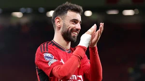 Bruno Fernandes scored twice and laid on an assist on Wednesday.