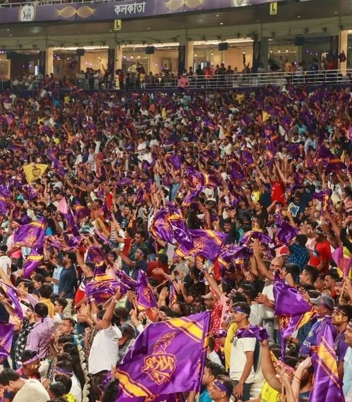 X/@KKRiders : Kolkata Knight Riders fans at the Eden Gardens