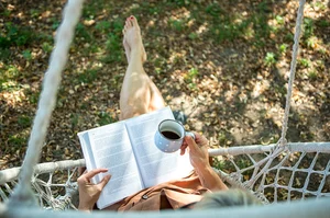 stock photo : Woman reading a book