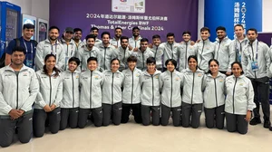 X/BAI Media : The Indian badminton contingent in Chengdu (China) for the Thomas Cup and Uber Cup championships. 