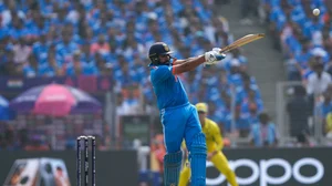 AP/Mahesh Kumar A : File photo of India captain Rohit Sharma batting during the 2023 ODI World Cup final against Australia.