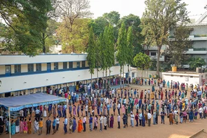 Photo: PTI/Shailendra Bhojak : Villagers in Dumka, Jharkhand boycott Lok Sabha elections, 2024
