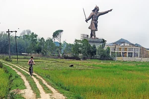 Photo: Sandipan Chatterjee : A Significant Statue: Assamese icon Lachit Borphukon’s statue at Jorhat that PM Modi inaugurated has become one of the BJP’s major poll issues to highlight how the party champions Assamese ethnic identity