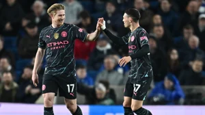 Kevin De Bruyne and Phil Foden were both on the scoresheet against Brighton.