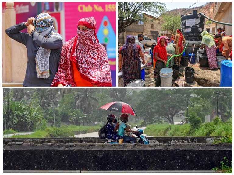 Severe heat and aftermath of Cyclone Remal take effect across India.  - PTI
