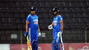 BCCI Women  : India national women's cricket team in action during the 4th T20I match against Bangladesh on May 6, 2024. 