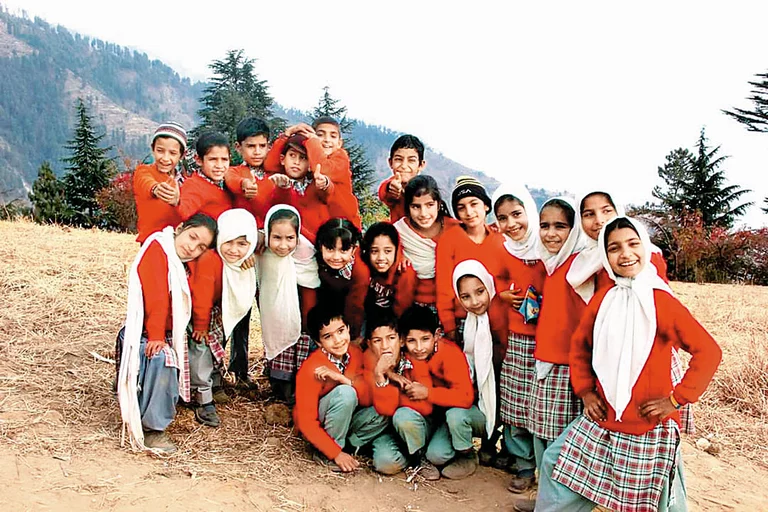 Class of 2017: Students studying in Class 2 at a remote school in Breswana, Jammu - Photo: Swati Subhedar