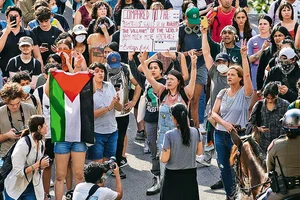 Photo: AP : The Unrest Is Spreading Across USA’s Campuses: A pro-Palestinian protest at the University of Texas in Austin on April 24, 2024