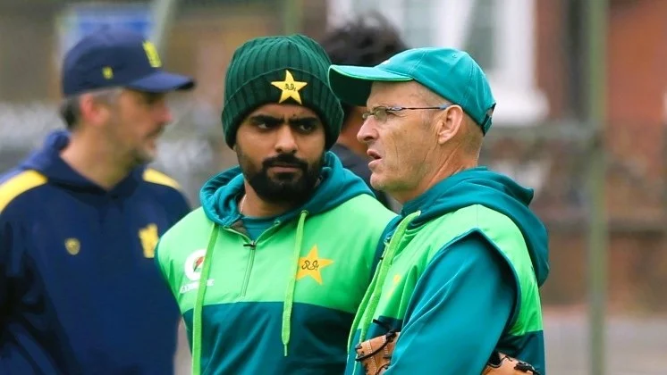 Pakistan skipper Babar Azam with coach Gery Kirsten - X/@TheRealPCB