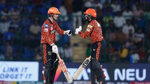 AP : Sunrisers Hyderabad's Travis Head (left) and Abhishek Sharma wreaked havoc with the bat in IPL 2024.