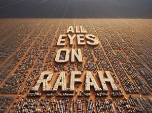 Instagram : AI generated image with the text ‘All eyes on Rafah’ |