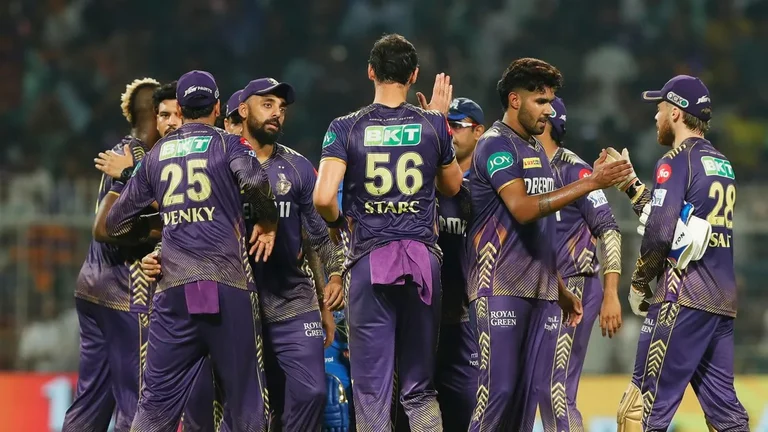 Kolkata Knight Riders celebrate the win over Mumbai Indians in match 60 of IPL 2024 at the Eden Gardens.  - BCCI 