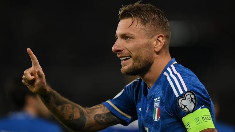 Ciro Immobile pictured in action for Italy last September. - null