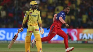 AP/Kashif Masood : IPL 2024: Yash Dayal of RCB (right) celebrates after defeating CSK on Saturday.