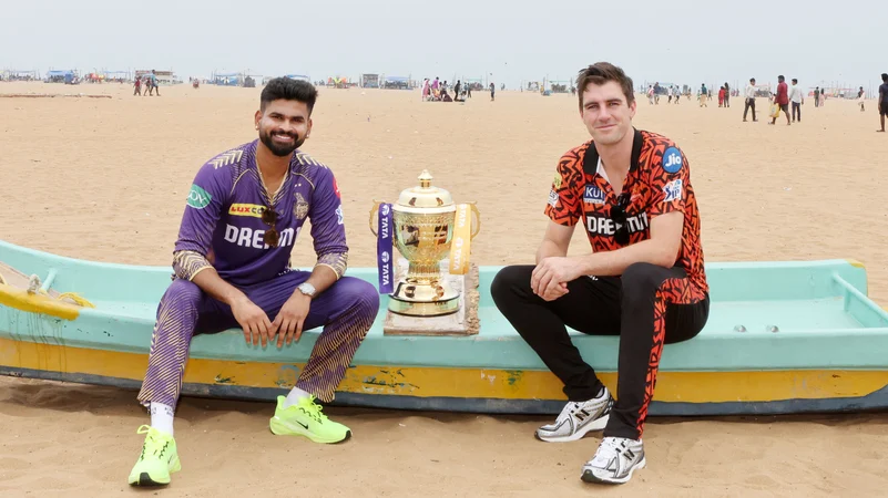 Shreyas Iyer and Pat Cummins, IPL 2024 final eve, Chennai, BCCI photo