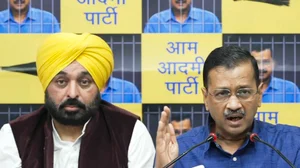 File Photo : AAP chief Arvind Kejriwal along with Punjab CM|