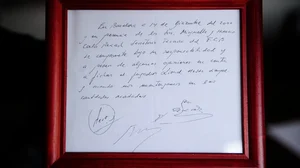 Photo: X/ @TheEuropeanLad : An agreement in principle to sign the-then-13-year-old Messi was written on the napkin almost 25 years ago at a Barcelona tennis club.