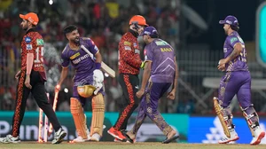 AP Photo/Mahesh Kumar A. : Kolkata Knight Riders' captain Shreyas Iyer celebrates with his teammates after winning against Sunrisers Hyderabad during the Indian Premier League cricket final match in Chennai.