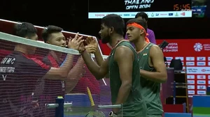 X | Anmolkakkar27 : Indian men's doubles pair of Satwiksairaj Rankireddy and Chirag Shetty in action at the Thailand Open 2024. 