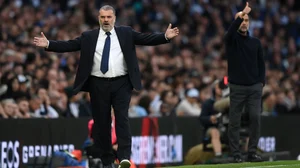 Postecoglou was far from happy after Spurs' defeat to Man City.