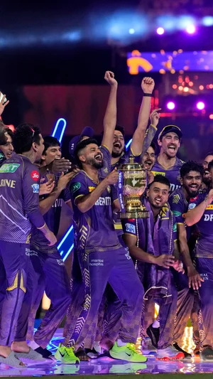 AP Photo : KKR win their third IPL title.