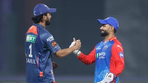 X/@IPL : Rishabh Pant greets KL Rahul after the completion of the match