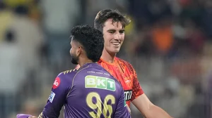 AP/Manish Swarup : KKR skipper Shreyas Iyer and SRH captain Pat Cummins ahead of the IPL 2024 Final toss