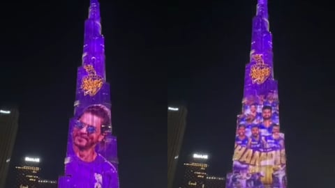 Shah Rukh Khan's KKR Lit Up Dubai's Burj Khalifa