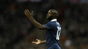 Kirsty Wigglesworth/AP File : France's Lassana Diarra reacts during their international friendly match against England at Wembley Stadium in London, England on Nov 17, 2015.