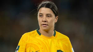 Sam Kerr in action for Australia at the 2023 World Cup