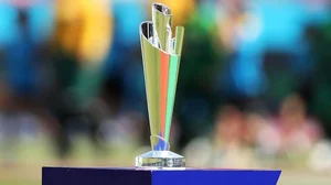 ICC : The ICC Women's T20 Cricket World Cup trophy.