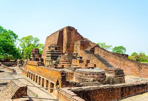 Ruins of Buddhist monastic university of Nalanda