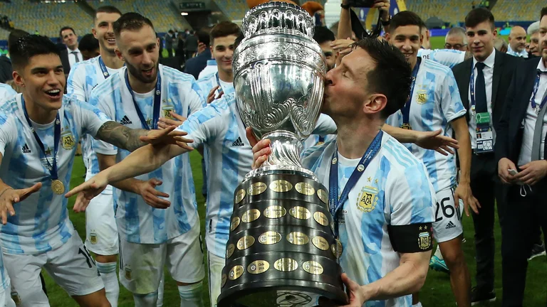 Lionel Messi and Argentina won the 2021 Copa America. - null