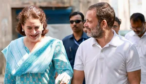 PTI : Congress MP Rahul gandhi with sister Priyanka Gandhi |