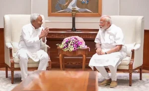 File Image/PTI : JD(U) chief Nitish Kumar with PM Modi.