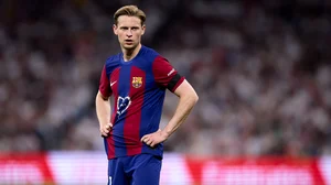 Frenkie de Jong's last outing came in El Clasico on April 21.