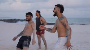 Photo: Screengrab : Indian players playing volleyball