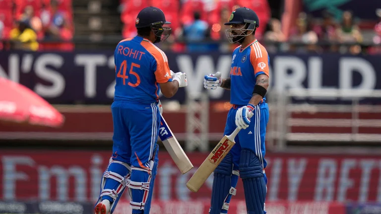 India's captain Rohit Sharma, left, and Virat Kohli. - AP