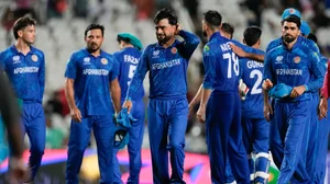 AP/Ricardo Mazalan : Rashid Khan and the rest of Afghanistan team after losing their semi-final against South Africa at ICC T20 World Cup 2024 in Trinidad on Thursday (June 27).