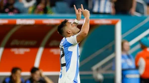 Lautaro Martinez scored twice against Peru