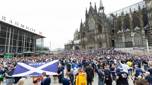 Scotland's fans brought the party to Cologne on Wednesday.