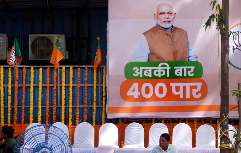 A deserted Maharashtra BJP office at Nariman Point, Mumbai on counting day on Tuesday. - Dinesh Parab/Outlook