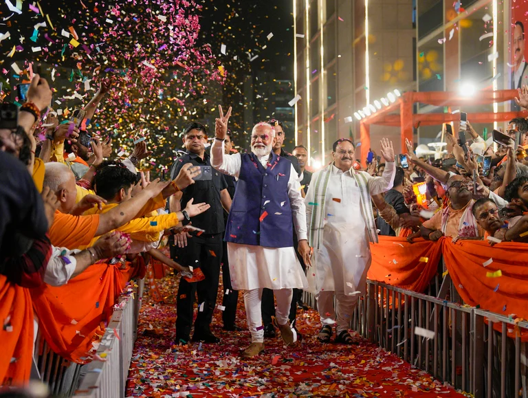 PM Modi at BJP HQ in Delhi | - PTI